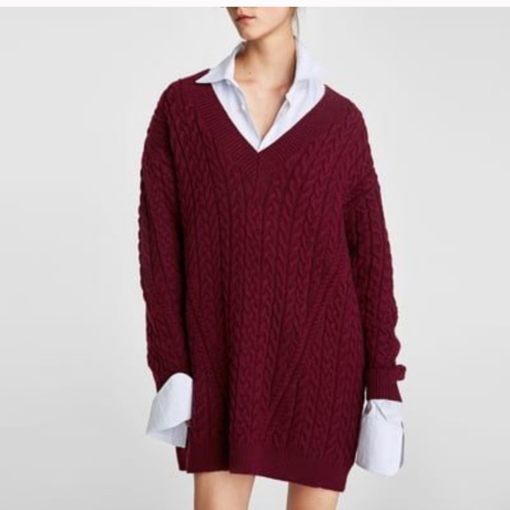 ZARA Oversized Cableknit Sweater